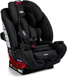 Britax One4Life All-in-One Car Seat, Up to 10 Years of Use, Rear Facing, Forward Facing, & Booster Modes, Extended Rear-Facing, ClickTight Installation & Breathable SafeWash Fabrics — Raven Black