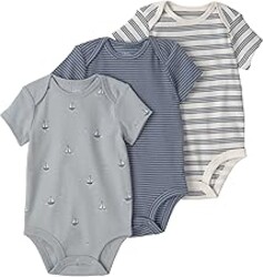 little planet by carter's unisex-baby 3-pack Short Sleeve Bodysuits Made With Organic Cotton