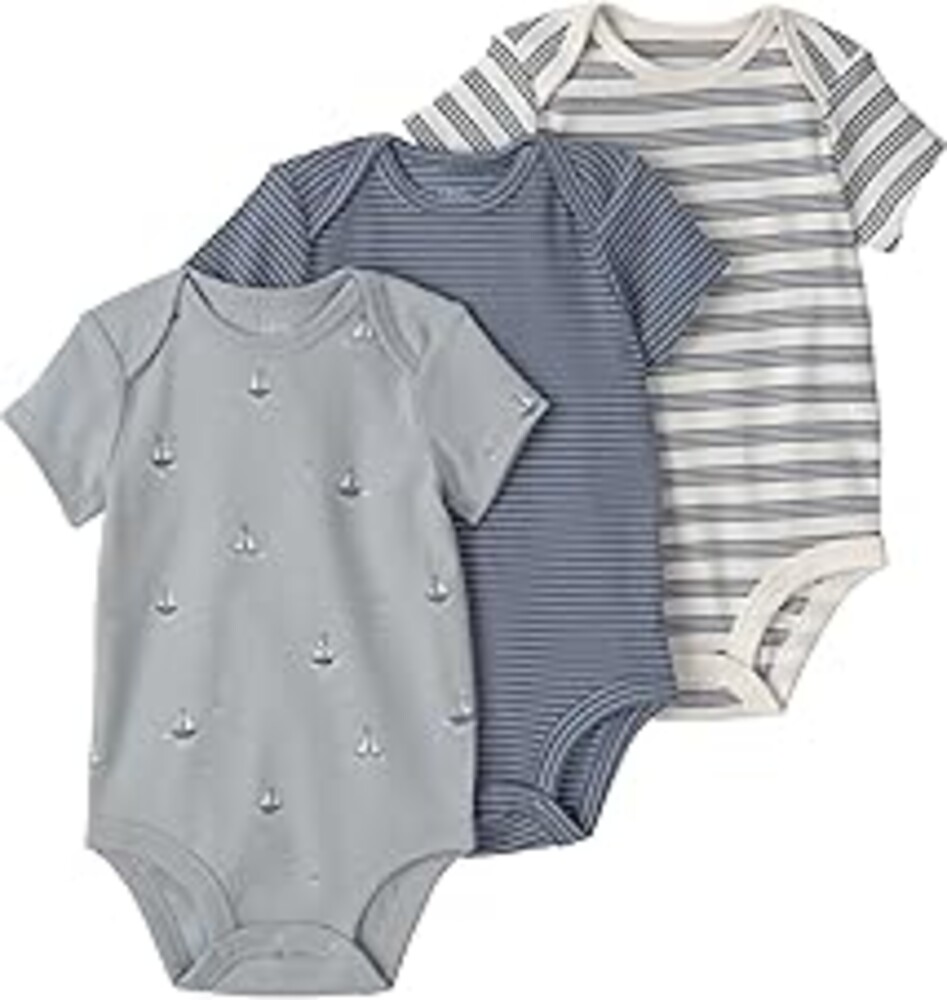 little planet by carter's unisex-baby 3-pack Short Sleeve Bodysuits Made With Organic Cotton