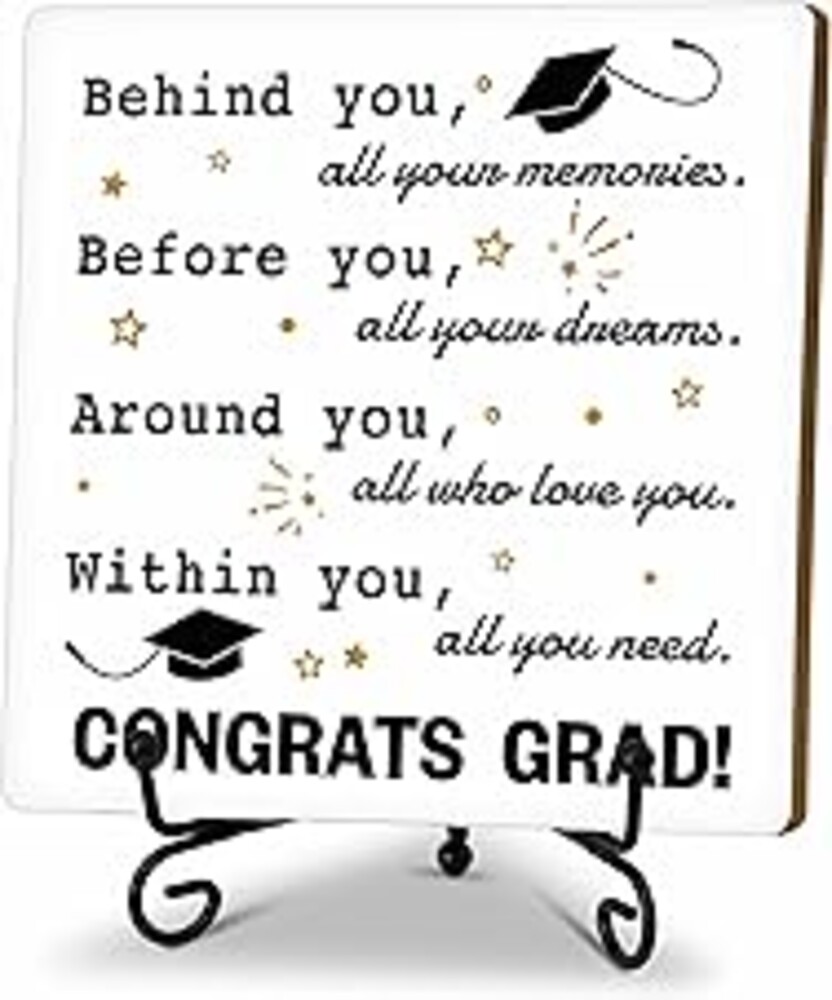 Graduation Decorations Class of 2026, Grad Party Decorations 2026, High School College Nursing Graduation Gifts - 5x5 inches Wooden Sign Decor (J12)