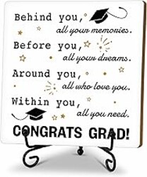 Graduation Decorations Class of 2026, Grad Party Decorations 2026, High School College Nursing Graduation Gifts - 5x5 inches Wooden Sign Decor (J12)