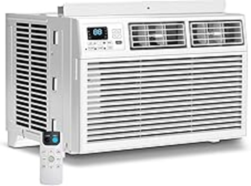 Electactic Window Air Conditioner, 8000 BTU Window AC Unit, Cool Rooms up to 350 Sq.Ft., 6-in-1 Modes,24H Timer, Energy Saving, Remote Control, Perfect for Bedroom, Apartment, Living Room, Office
