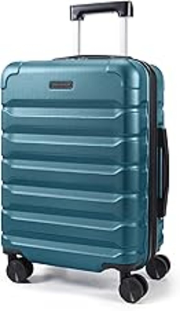 LIGHT FLIGHT Carry On Luggage 22x14x9 Airline Approved, Expandable Carry On Suitcases with Wheels, Lightweight Luggage, Durable Hard Shell 20 Inch Rolling Suit Case for Men Women Travel,Teal Blue