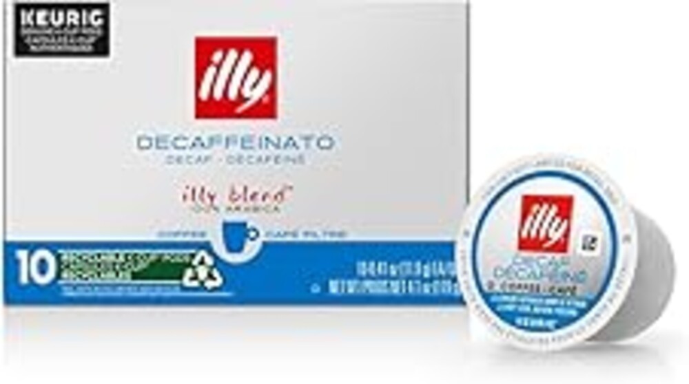 Illy Coffee K Cups - Pods For Keurig Machines – Classico Decaf Roast – Notes of Caramel - Mild, Flavorful & Balanced Flavor - No Preservatives – 10 Count