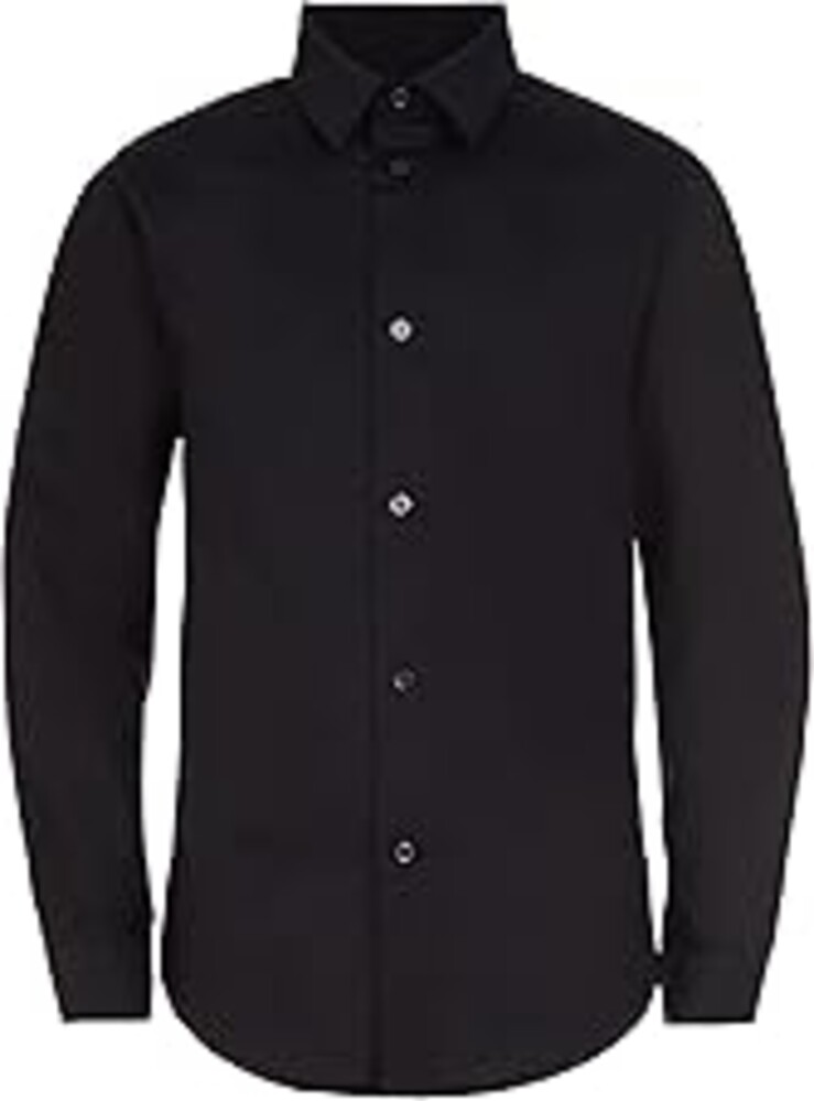 Calvin Klein Boys' Long Sleeve Slim Fit Dress Shirt, Button-Down Style with Cuffs & Shirttail Hem