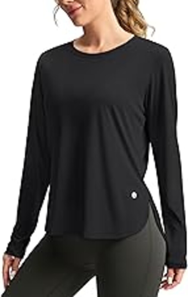 G Gradual Women's Sun Shirts UPF 50+ Long Sleeve Workout Hiking Tops | UV Protection, Rash Guard, Lightweight, Quick Dry, High-Low Hem, Athletic Running Swim Shirts for Women