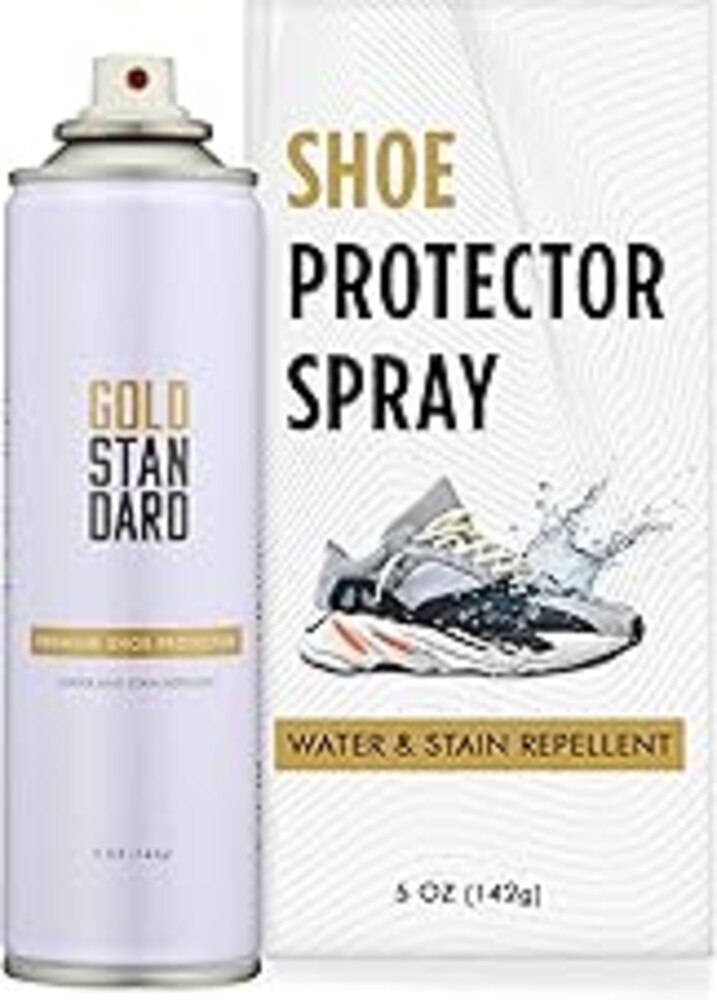 Gold Standard Water-Repellent Shoe Protector Spray, Waterproof for Suede, Leather, White Sneakers & Boots, 5 oz