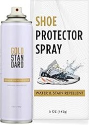 Gold Standard Water-Repellent Shoe Protector Spray, Waterproof for Suede, Leather, White Sneakers & Boots, 5 oz