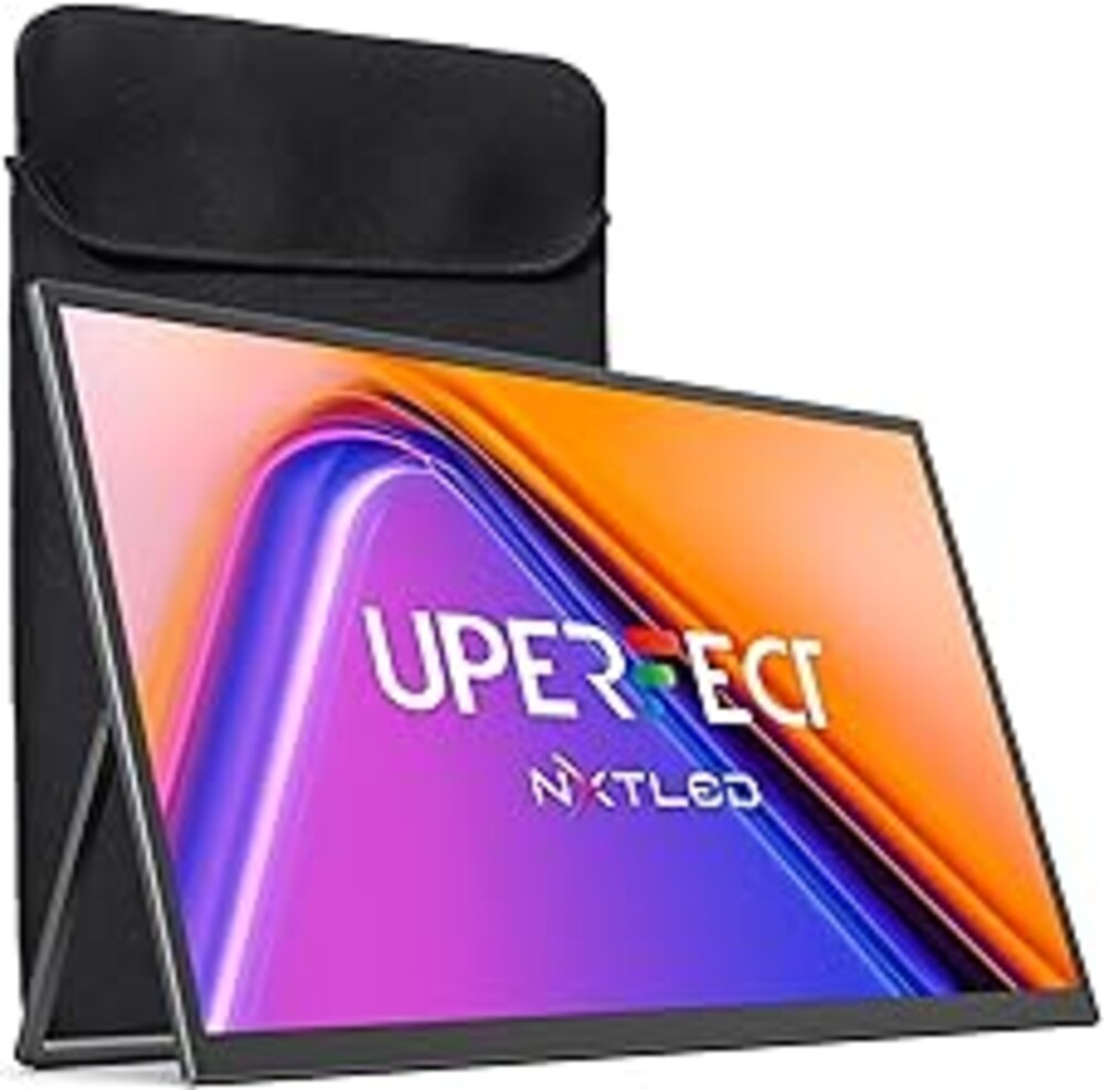 UPERFECT 18.5" Portable Monitor, NxtLED™ Eye Care Display, 120Hz FHD 1080P, 145% sRGB, Anti-Glare Matte Screen, Flicker-Free Low Blue Light, with Stand & VESA for Laptop, PC, Mac, Phone & Game Console