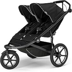 Thule Urban Glide 3 Double Child All-Terrain Stroller, Lightweight, Air-Filled Tires & Suspension, Integrated Hand Brake
