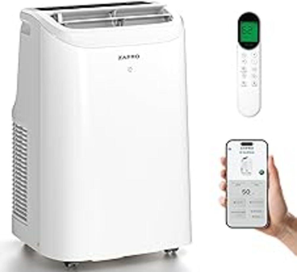 ZAFRO Portable Air Conditioners, 10000 BTU (6000 BTU SACC), Portable AC with Drainage-free Cooling, Fan & Dehumidifier, Smart AC Unit with APP/Remote, 47dB Quiet, 24H Timer for Living Room, Bedroom