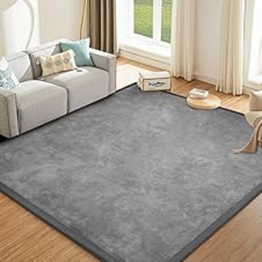 ILPEOD Baby Play Mat for Floor Nursery Rug Muscle Mat Area Rug Playroom Rug 79"x110" Playpen Mat Memory Foam 1.3" Thick Crawling Mat For Babies,Toddlers, Infants, Kids,Grey