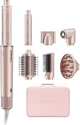 7MAGIC 7-in-1 Hot Air Styler, Hair Styler Dryer Brush with Auto-Wrap Curlers, High-Speed Hair Dryer for Fast Drying, Volumizing & Straightening, Travel Case Included, Pink