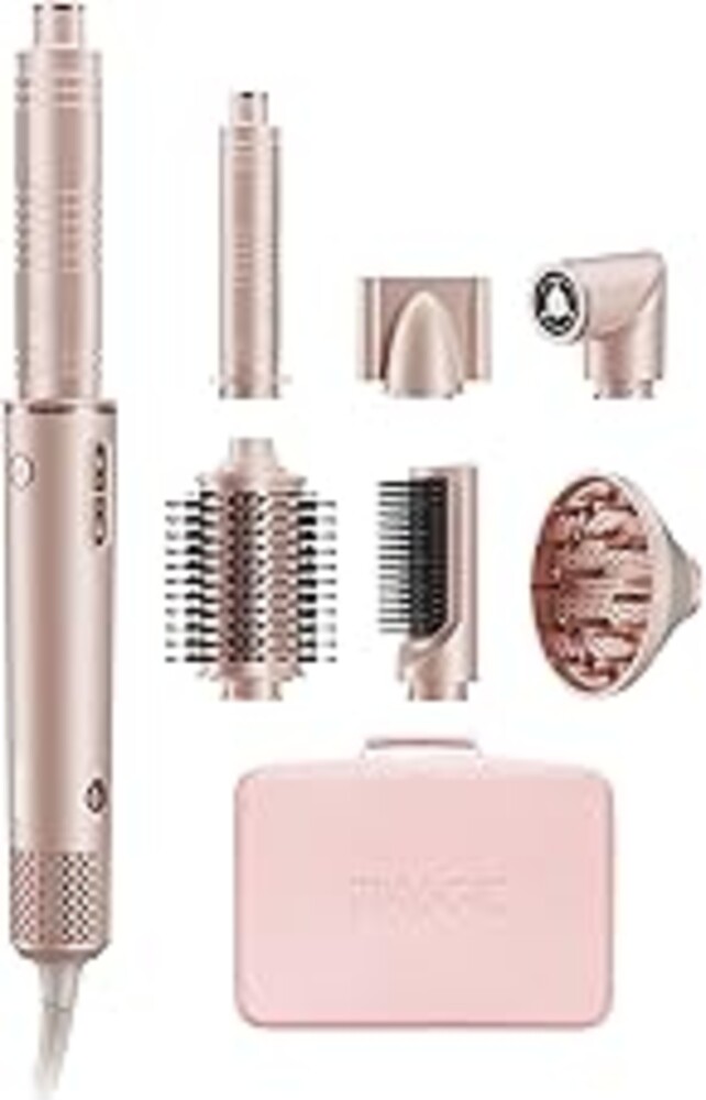 7MAGIC 7-in-1 Hot Air Styler, Hair Styler Dryer Brush with Auto-Wrap Curlers, High-Speed Hair Dryer for Fast Drying, Volumizing & Straightening, Travel Case Included, Pink
