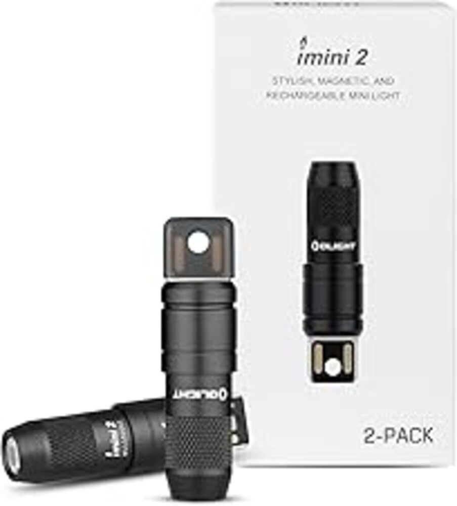OLIGHT 2 Pack IMINI 2 EDC Rechargeable Keychain Flashlight, 50 Lumens Compact and Portable Mini LED Keyring Lights with Built-in Battery Ideal for Everyday Carry and Emergencies