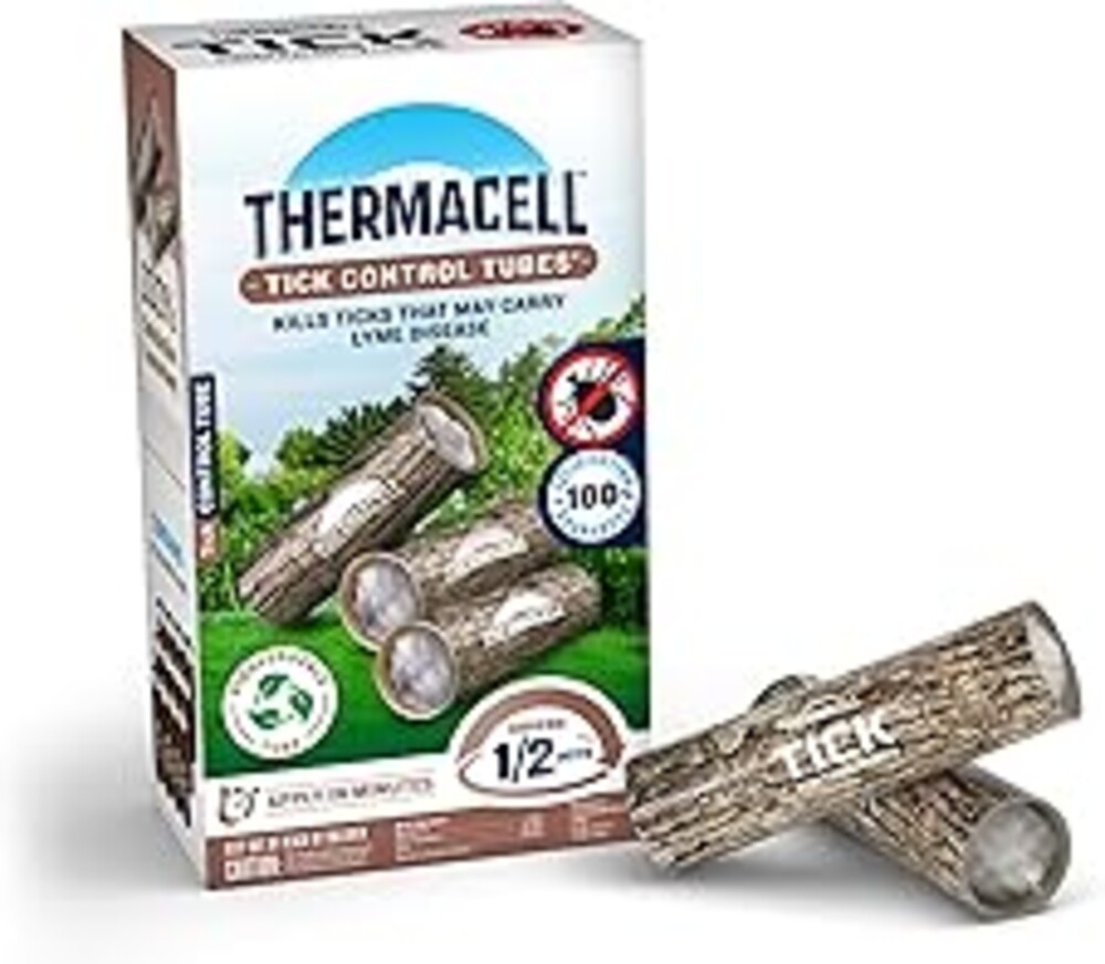 Thermacell Tick Control Tubes; 12 Per Box; No Spray, Easy-to-Use; Kills Ticks That May Carry Lyme Disease; Place in Backyard, Gardens or Wooded Areas Twice a Year; Won't Harm Kids, Pets or Environment