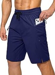 Men's Swim Trunks Quick Dry Board Shorts with Zipper Pockets Beach Shorts Bathing Suits for Men - No Mesh Liner