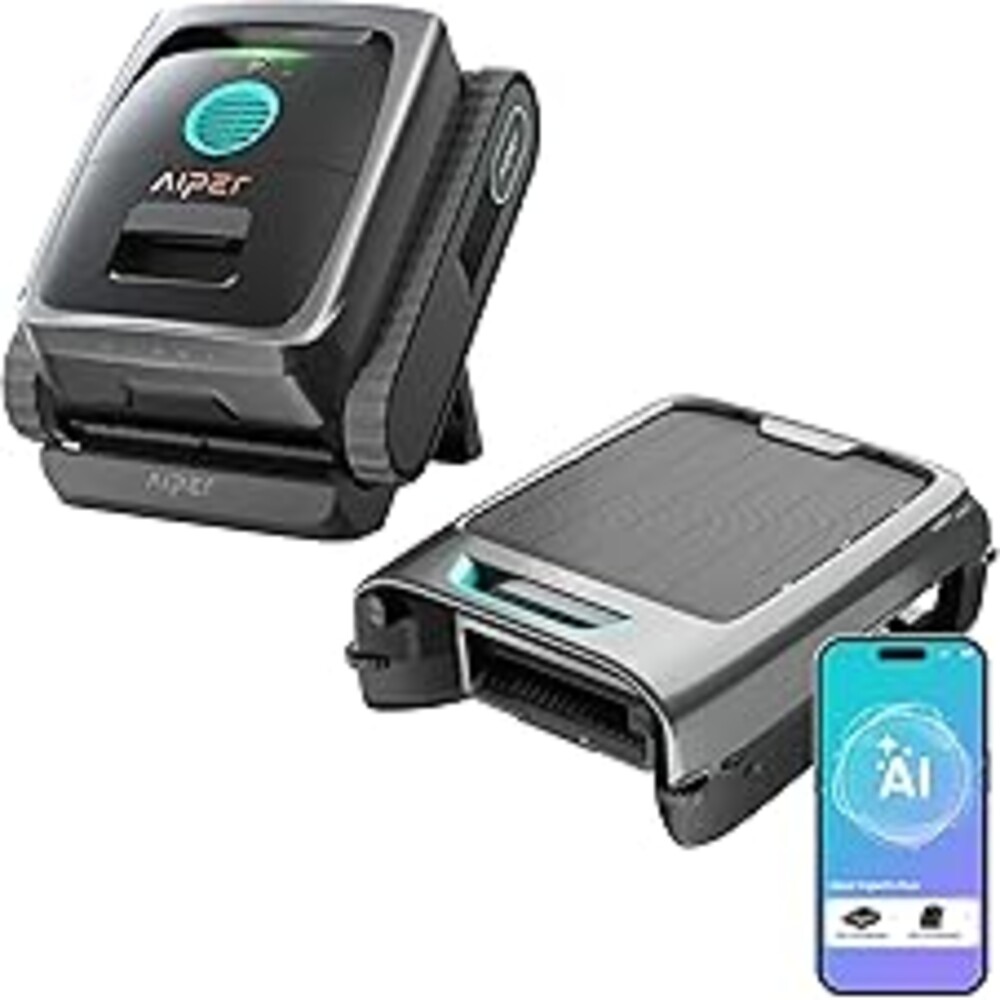(2026 New) AIPER Experts Duo: Scuba V3 & EcoSurfer S2, 360° Top-to-Bottom Cleaning, 7 Day Hands-Free Care, 10x Faster Pool Cleaning with AI Patrol, Auto-Parking & Water Quality Maintenance, Gray