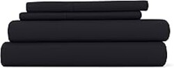 Linen Market Bed Sheets for California King Size Bed (Black) - Sleep Better Than Ever with These Soft and Cooling California King Sheets - Deep Pocket Fits 16" Thick Beds - 4 Piece Cal Sheet Set