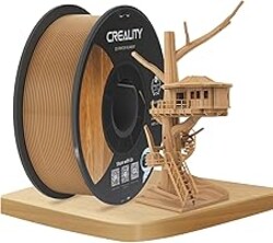 Official CREALITY Wood Filament PLA 1.75 mm, Wood 3D Printer Filament, More Than 30% Real Wood, Smooth Silk Texture, Toughness, 1kg(2.2lbs)/Spool 3D Printing Filament, for All FDM 3D Printers