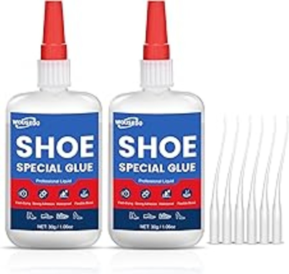 30g x 2 Pcs Shoe Glue - Quick Dry Strong Adhesive for Shoe Repair, Boots, Sneakers, Heels, Hiking Shoes, Leather, Handbags -Waterproof & Flexible.