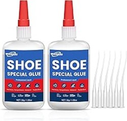 30g x 2 Pcs Shoe Glue - Quick Dry Strong Adhesive for Shoe Repair, Boots, Sneakers, Heels, Hiking Shoes, Leather, Handbags -Waterproof & Flexible.