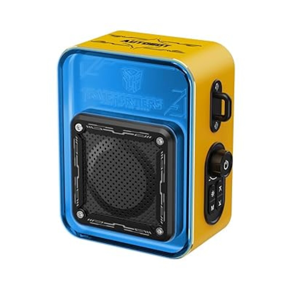 Transformers Portable IPX5 Waterproof Bluetooth Speakers, 6 RGB Light Modes Small Computer Speakers - Desktop & Outdoor with 5W Sound, Bluetooth 5.4, TWS Pairing, Valentines Birthday Gifts - Yellow
