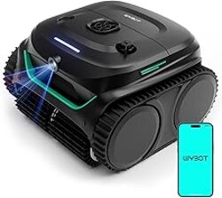 (2026 Upgrade) WYBOT C2 Vision AI Camera Pool Vacuum for Inground Pools,Floor to Waterline Cleaning Cordless Robotic Pool Cleaner with Ultra-fine Filtration, Powerful Suction, Smart Path, Glossy Black