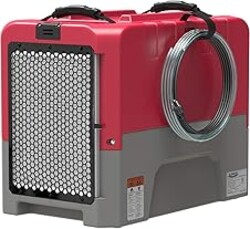 ALORAIR LGR Commercial Dehumidifier with Pump Drain Hose, 180 Pint Large Capacity Crawl Space Dehumidifier for Water Damage Restoration, Basements Warehouse & Job Sites, 6 Years Limited Warranty, Red