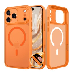 BENTOBEN Magnetic for iPhone 17 Pro Max Case 6.3” 2025 (Compatible with MagSafe), Camera Button Protection Translucent Matte Shockproof,Women Men Protective Cover for iPhone 17 Pro Max Cosmic Orange