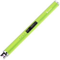 SUPRUS Fluorescent Lighter Glows in The Dark USB Lighter Rechargeable Windproof Pocket Size for Candle Cooking BBQ in Party (Yellow)