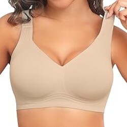 PoseFree Jelly Bras for Women No Underwire Comfort Supportive | Comfortable,No Underwire,Tshirt,Support&Lift,Push Up,Everyday,Breathable,Soft,Seamless,Bralettes,Back Fat Smoothing