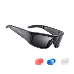 OhO sunshine Audio Sunglasses,Voice Control and Open Ear Style Listen Music and Calls with Volumn UP and Down, Bluetooth 5.0 Smart Glasses and IP44 Waterproof Feature for Outdoor Sports