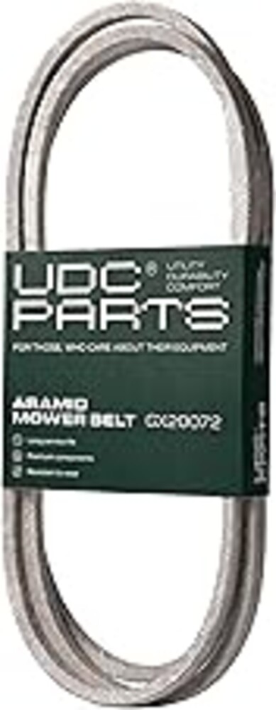 UDC Parts GX20072 John Deere 42 Inch Deck Belt Replace D110 L110 D105 E100 D130 S100 LA105 L100 D100 E130 L111 E110 E120 D125 125 LA135 LA110 S100 LA120 S120 LA125 UC32283 GY20570 Deck Belt / 104 inch