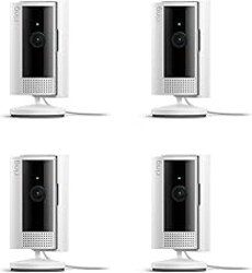 Ring Indoor Cam, Home or business security in 1080p HD video, 4-pack, White