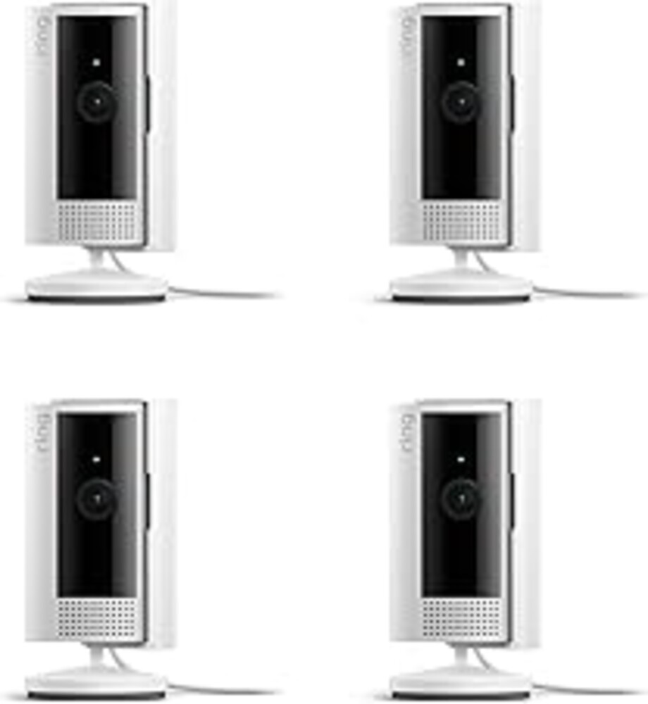 Ring Indoor Cam, Home or business security in 1080p HD video, 4-pack, White