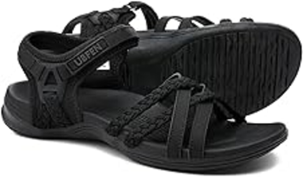 UBFEN Womens Hiking Comfort Sport Sandals Beach Vacation Camping Casual Sport Sandals with Adjustable Straps and Arch Support