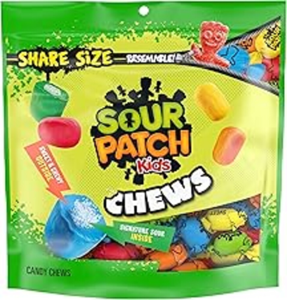 SOUR PATCH KIDS Chews Soft & Chewy Candy, Share Size, 8.12 oz