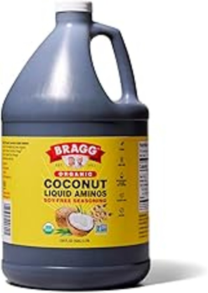 Bragg Organic Coconut Aminos, Soy-Free Seasoning - Vegan, Gluten Free, No GMO’s, Kosher Certified (128 Ounce)