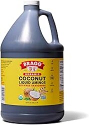 Bragg Organic Coconut Aminos, Soy-Free Seasoning - Vegan, Gluten Free, No GMO’s, Kosher Certified (128 Ounce)
