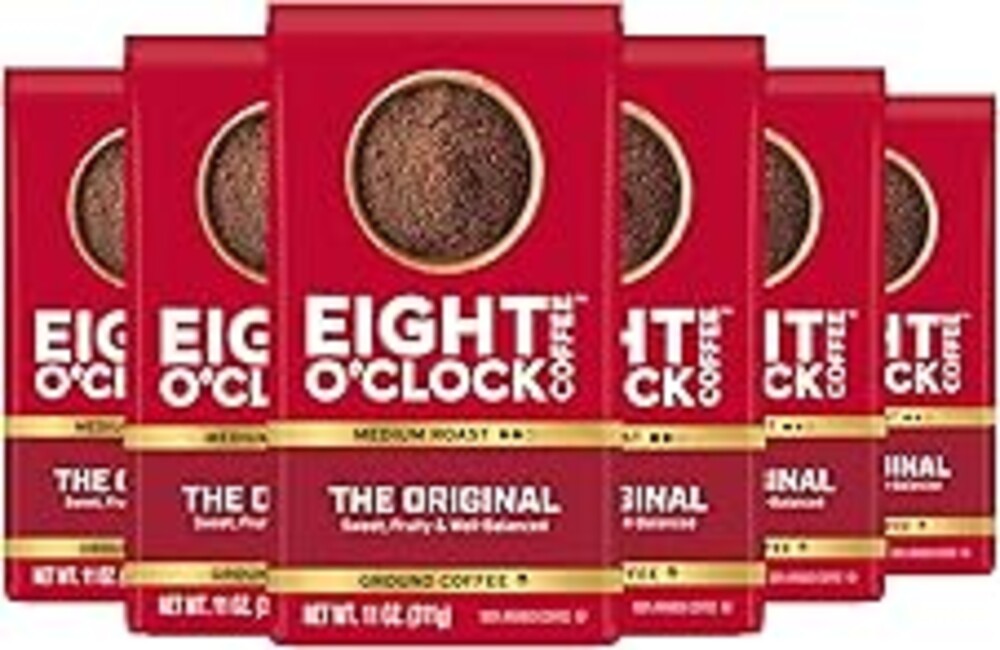 Eight O'Clock Coffee The Original, Medium Roast Ground Coffee 100% Arabica, Sweet, Fruity, Well Balanced, 11 Ounce (Pack of 6)