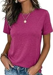 Zeagoo Womens Tshirt Short Sleeve Summer Tops Crewneck Casual Basic Tee Shirts Spring Clothes Trendy Outfit