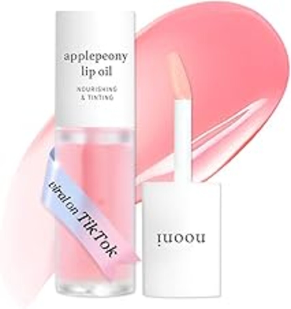 NOONI Korean Lip Oil - Applepeony - pH Color-Changing Plumping Lip Gloss | 24HR Hydration, Moisturizing Lip Oil, Natural Lip Plumping Effect, Waterproof Wear, Glossy Finish, Gift Stocking Stuffers