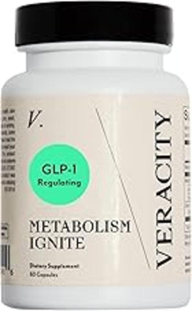 Veracity Metabolism Ignite - Boosts GLP-1 to Reduce Appetite and Cravings for Clinically Proven Weight Loss - Natural GLP-1 & Metabolic Support Supplement - Burns Fat - Side Effect Free - 30 Serving