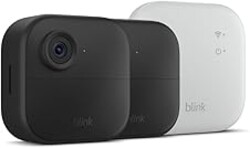Blink Outdoor 4 XR – two-year battery wireless camera with 4x security coverage, 1000 ft open-air range or 400 ft with typical use — 2 camera system