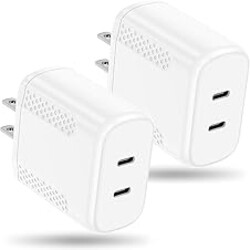 Susnwere 40W Dual USB C Charger Block, 2-Port 40W Fast USB-C Power Adapter Wall Charger Plug Type C Charging Block for Laptop Computer & Tablets/Phones iPhone 15/14/13/12/11/X, iPad