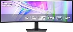 Samsung 49” Business Curved Ultrawide Dual QHD Computer Monitor, USB-C, DisplayPort, HDMI, 120Hz, VESA DisplayHDR 400, Built-in Speakers, Height Adjustable Stand, Eye Care, LS49C954UANXZA, 2024