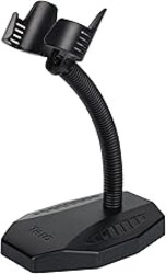 Tera Universal Barcode Scanner Stand: Wall Mountable with Compartment, Bar-Code Reader Cradle Holder Base Height Adjustable Head for Supermarket Retail Store School Library Logistic Warehouse 1 pc
