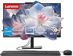 Lenovo IdeaCentre All-in-One Desktop Computer, 24" FHD Anti-Glare IPS Display, 16GB RAM, 512GB SSD, Intel 4-Core Processor, Wi-Fi 6, Bluetooth 5.2, Windows 11 Home, Everyday Use AIO