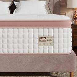 King Mattress 14 Inch Extra Firm, Heavy Sleep Hybrid Mattress in a Box for Back Pain Relief, Motion Isolation Bed Used for Couples and Side Sleepers, CertiPUR-US & Zero Fiberglass,365-Night Trial